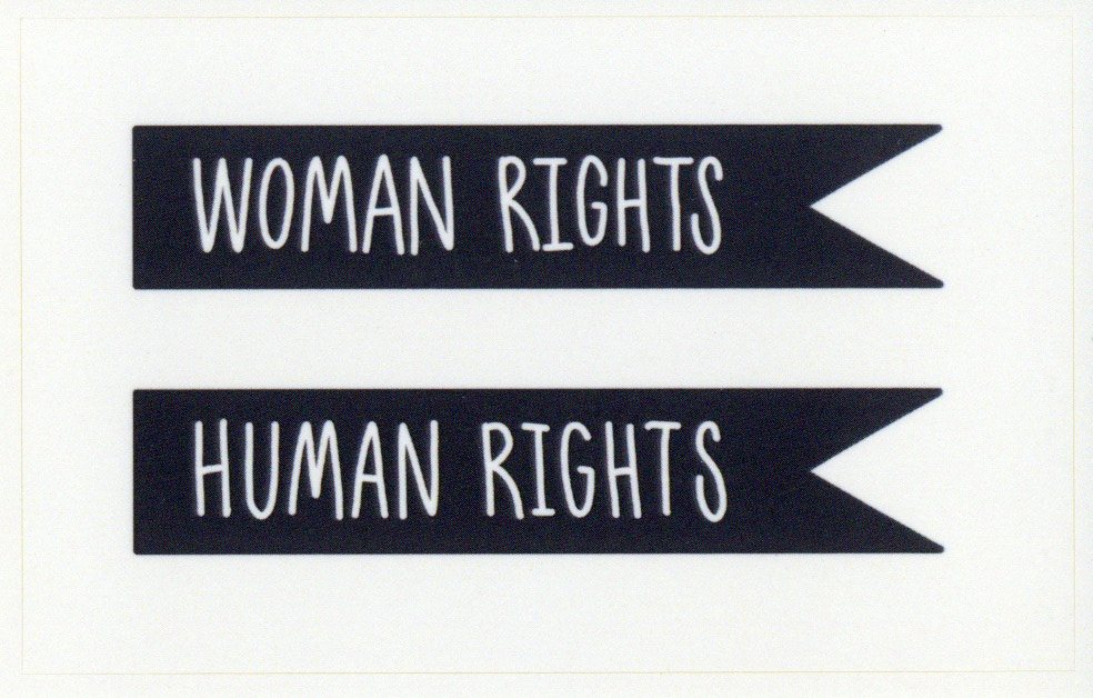 WOMAN RIGHTS HUMAN RIGHTS 스티커