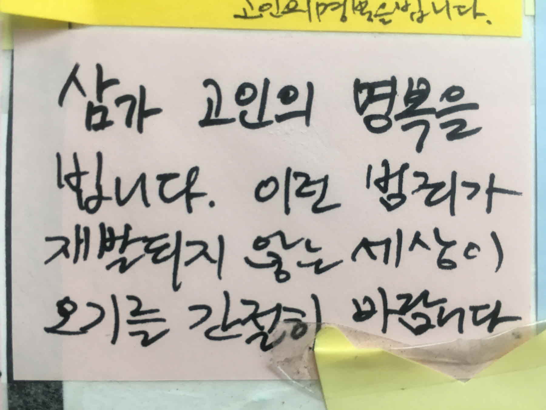 강남역 추모메세지 서울시민청 #69