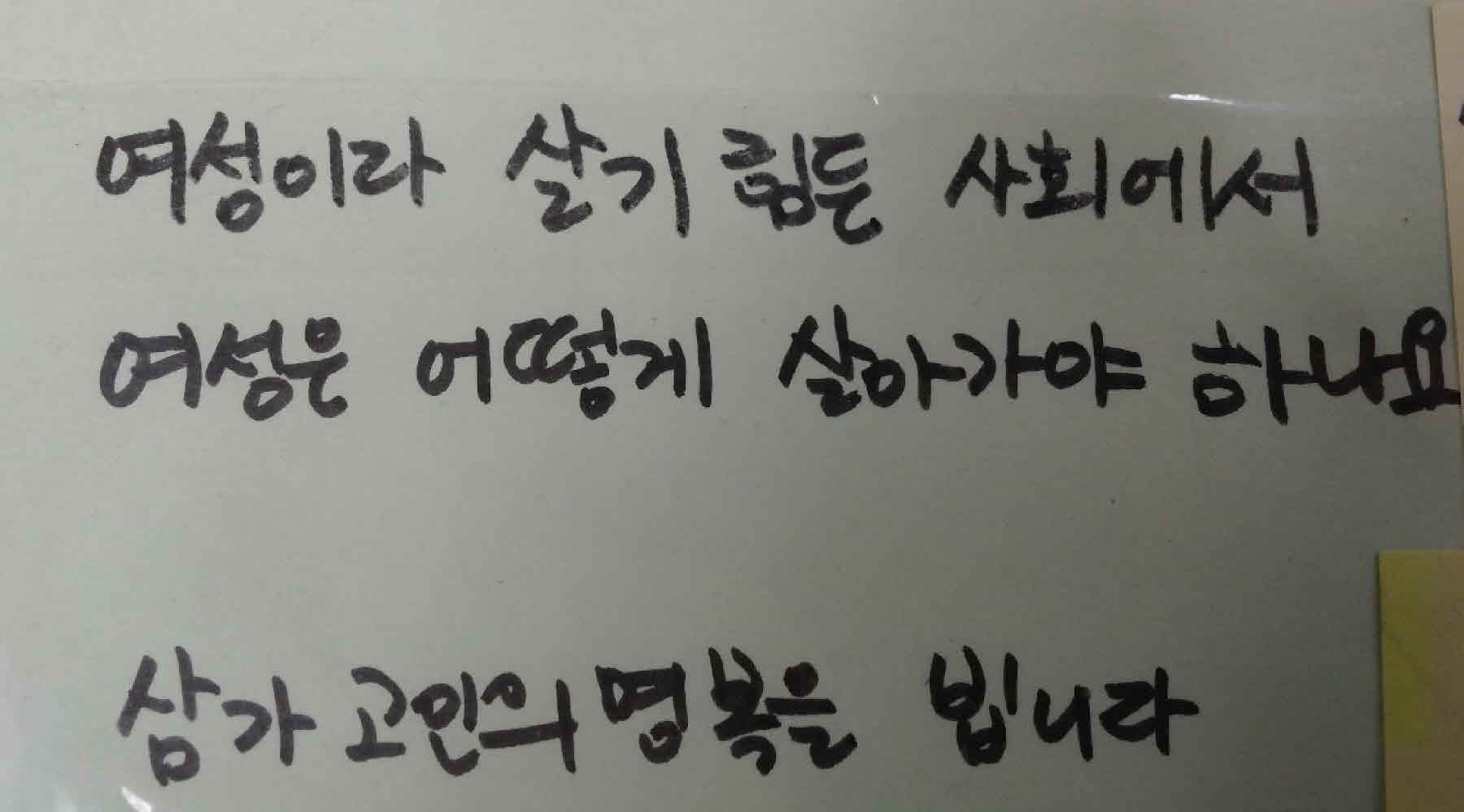 강남역 추모메세지 서울시민청 #489