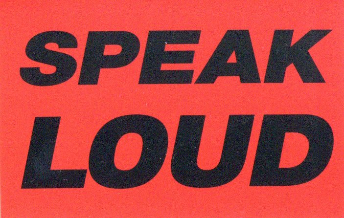 SPEAK LOUD 스티커