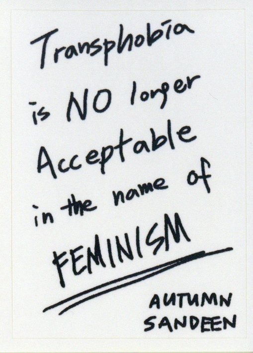 Transphobia is NO longer acceptable in the name of FEMINISM 스티커