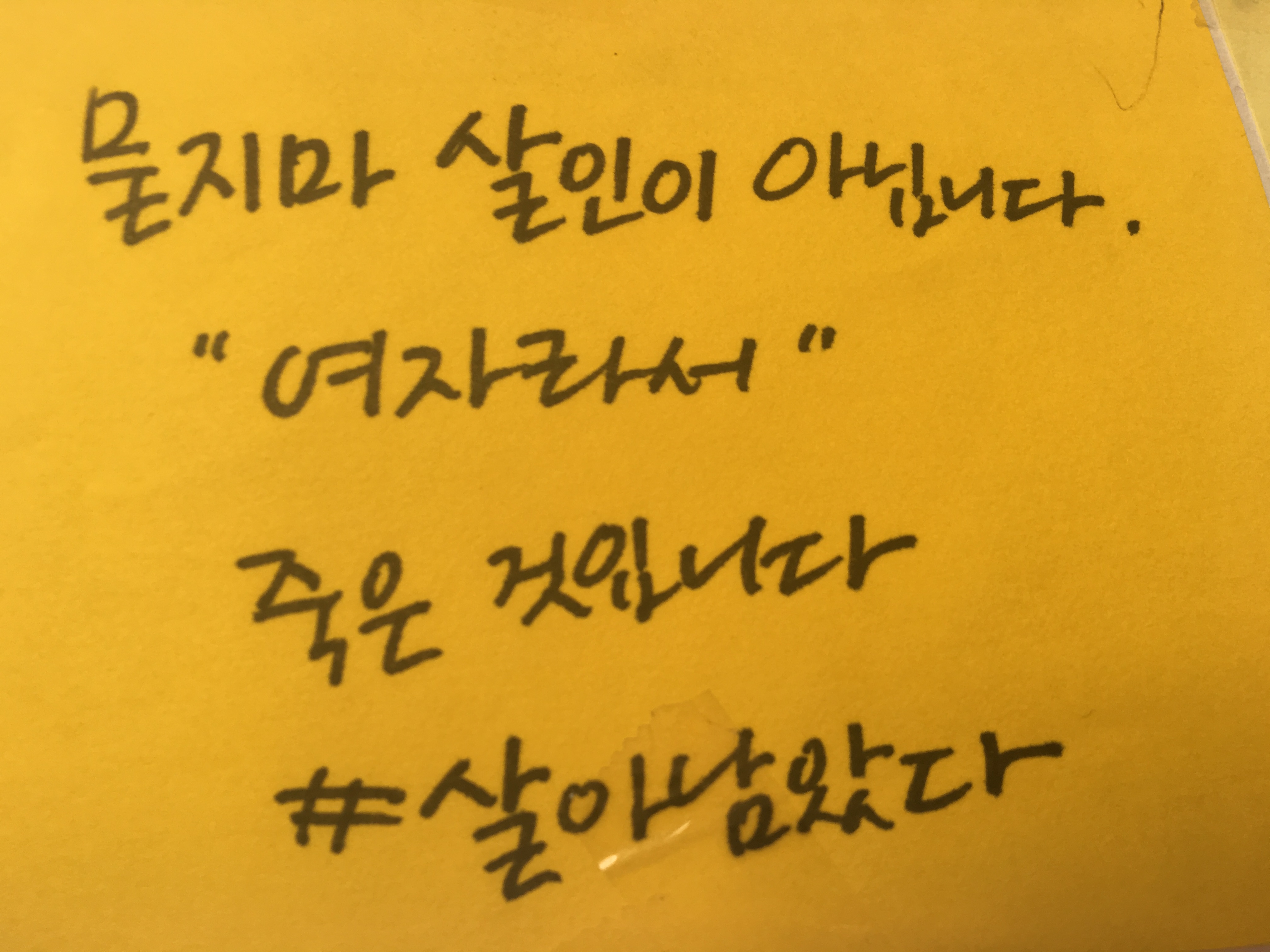 강남역 추모메세지 부산지역 #177