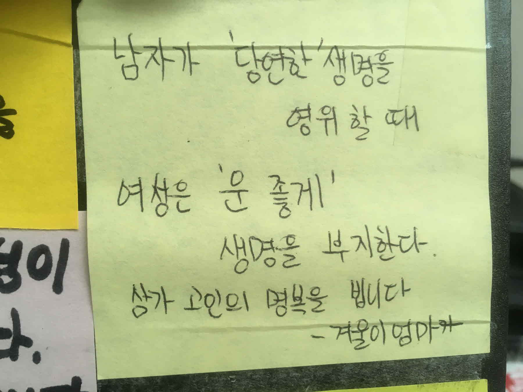 강남역 추모메세지 서울시민청 #65