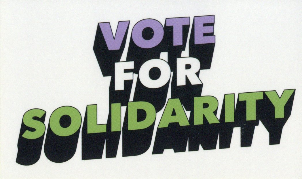 VOTE FOR SOLIDARITY 스티커