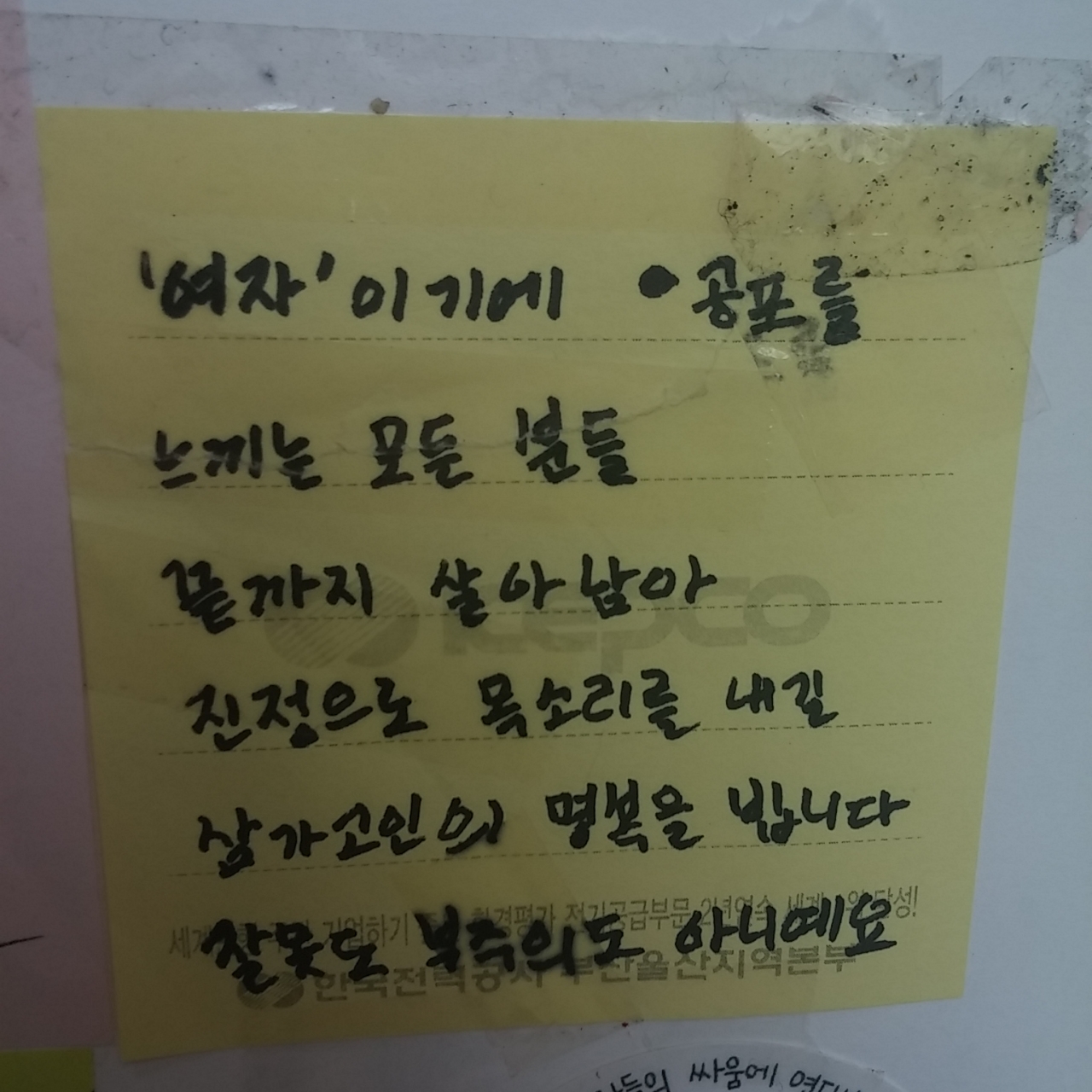 강남역 추모메세지 부산지역 #145