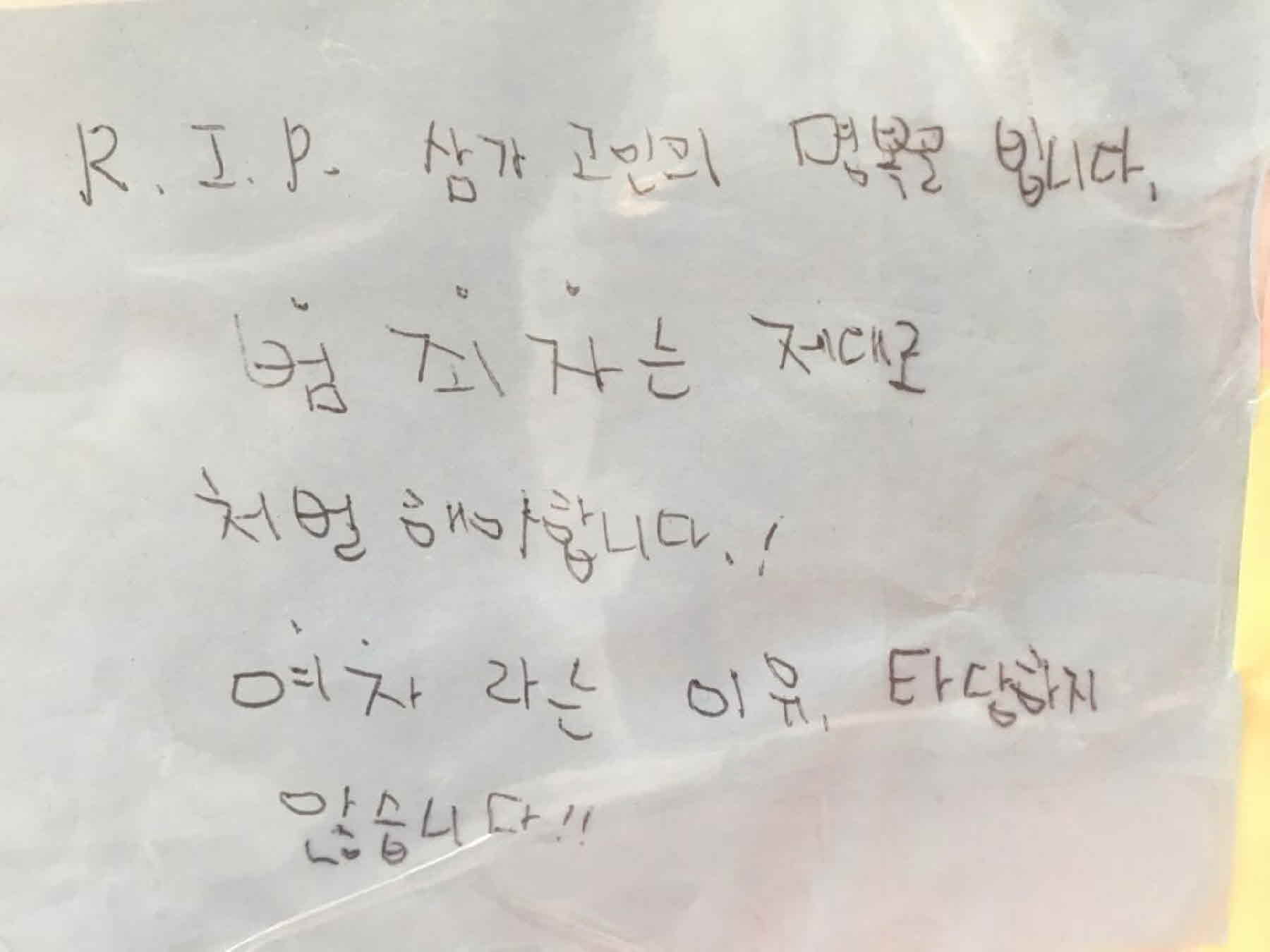 강남역 추모메세지 서울시민청 #177