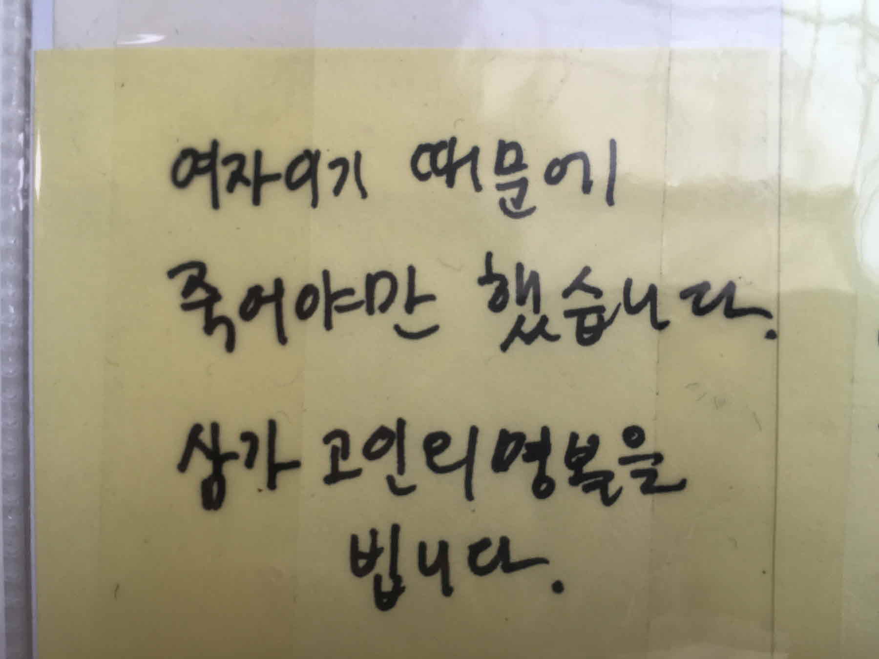 강남역 추모메세지 서울시민청 #334